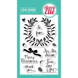 Avery Elle Winter Wreath stamp set